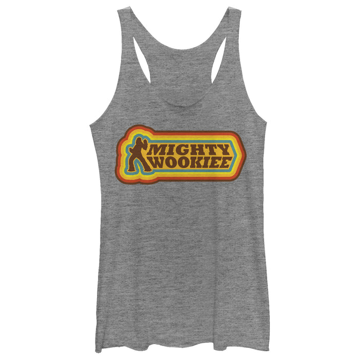 fifth sun Women's Solo: A Star Wars Story Retro Mighty Wookiee Racerback Tank Top