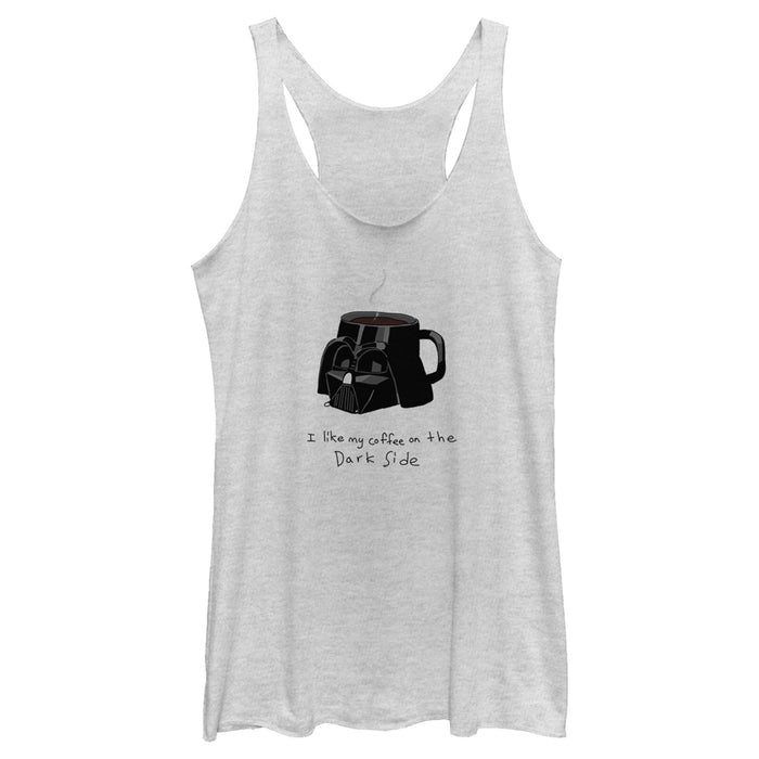 fifth sun Women's Star Wars Darth Vader Mug I Like My Coffee On The Dark Side Racerback Tank Top