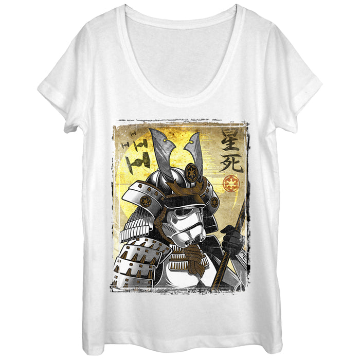 fifth sun Women's Star Wars Samurai Stormtrooper Scoop Neck