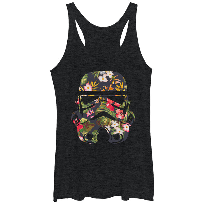 fifth sun Women's Star Wars Tropical Stormtrooper Racerback Tank Top