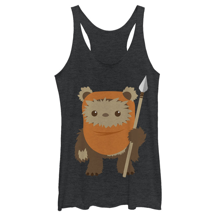 fifth sun Women's Star Wars Wicket Ewok Cartoon Racerback Tank Top