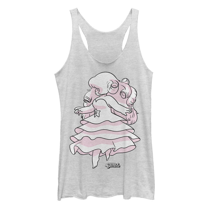 fifth sun Women's Steven Universe Rose Quartz Racerback Tank Top