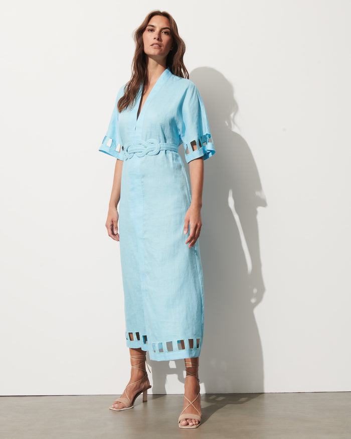Figue Adalaide Dress Tropical Blue