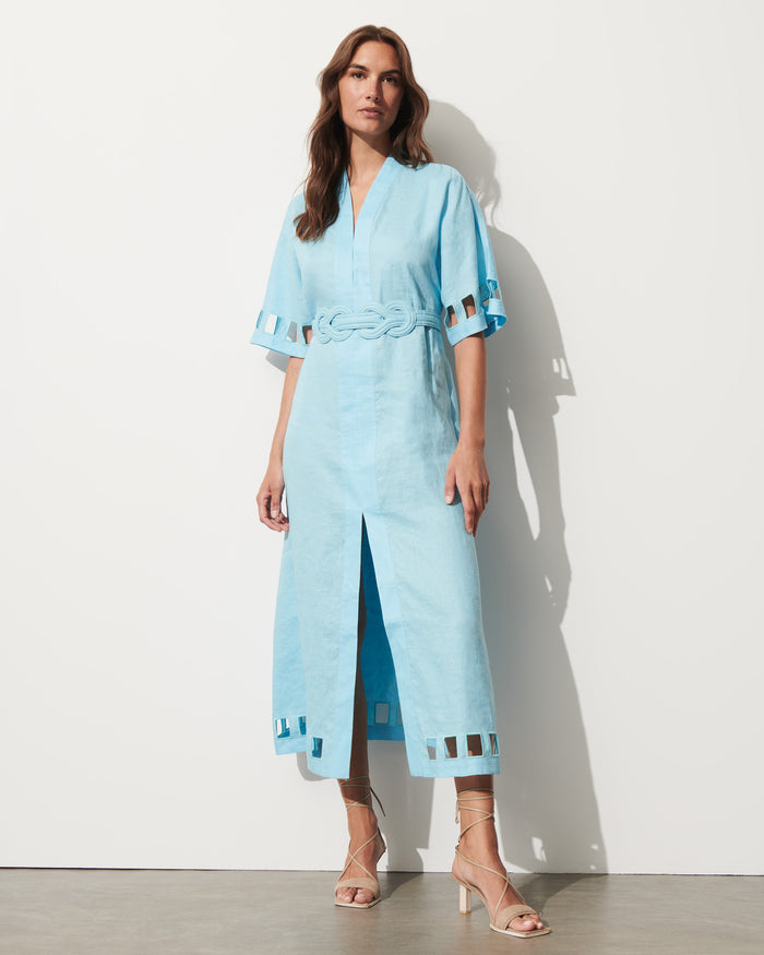figue Adalaide Dress Tropical Blue