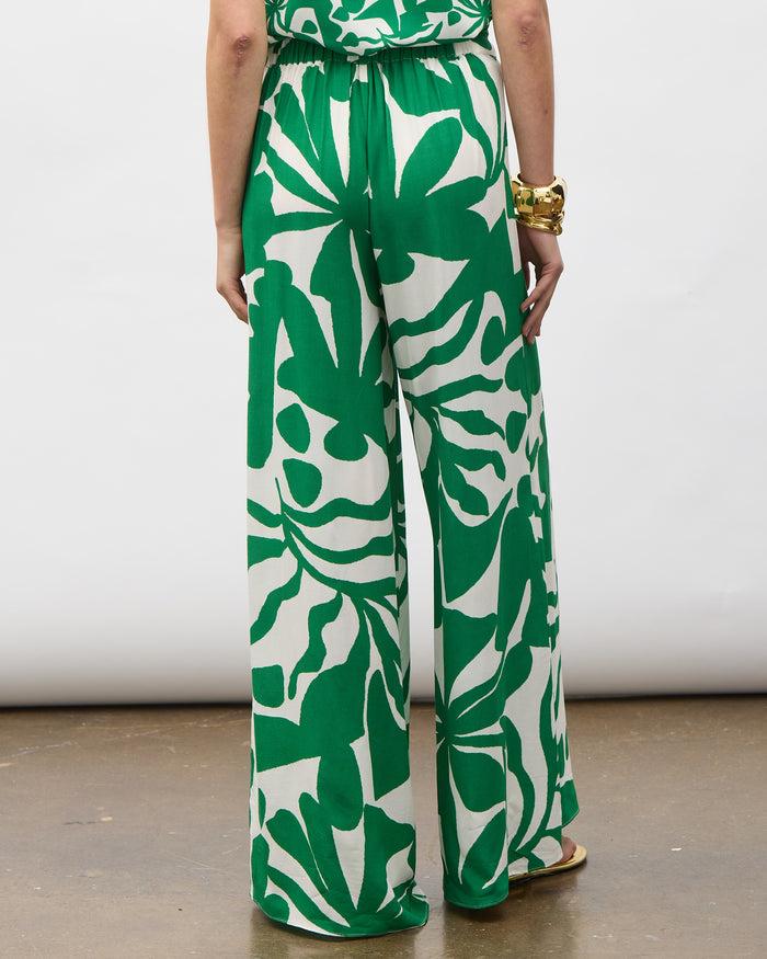 Figue Alexia Pant Abstract Flora Garden Green