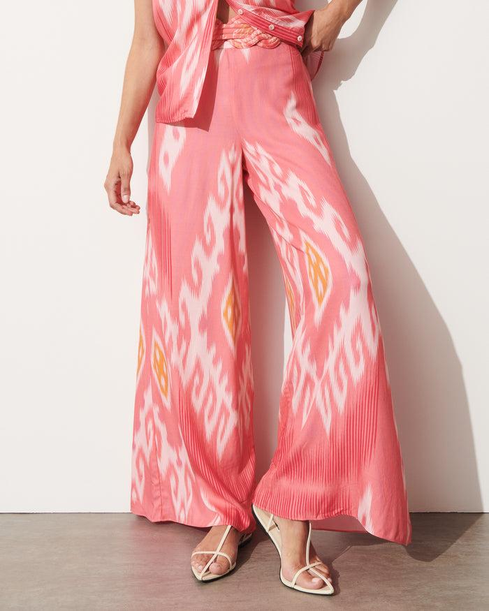 Figue Alexia Pant Salome Ikat Sunset Coral