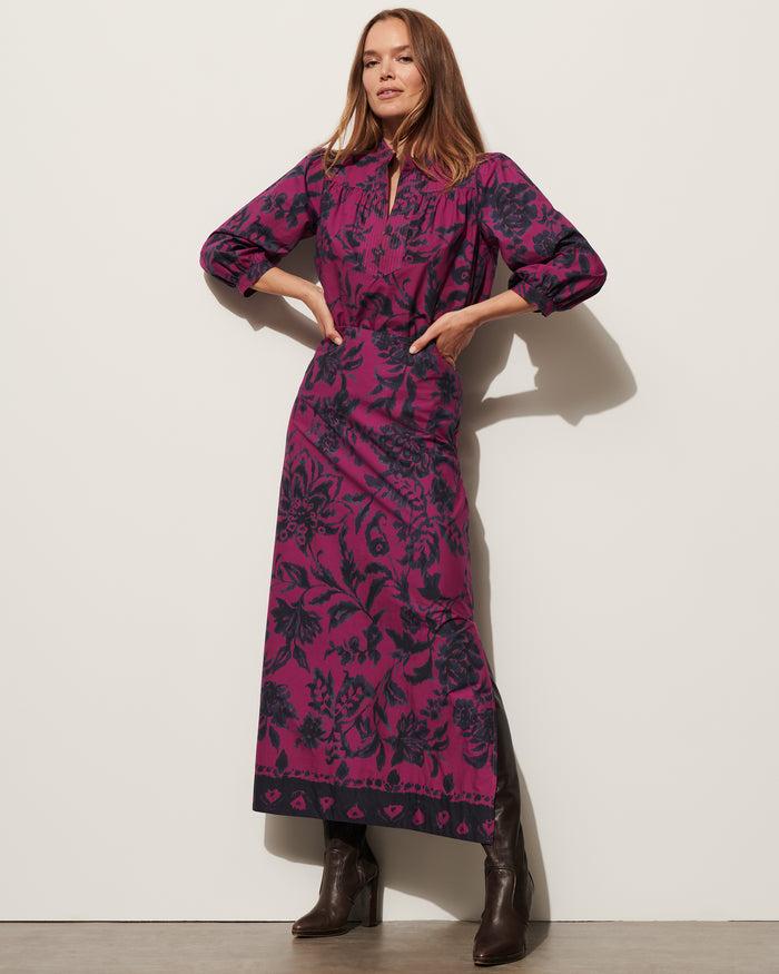 Figue Ambre Skirt Ikat Floral Royal Purple