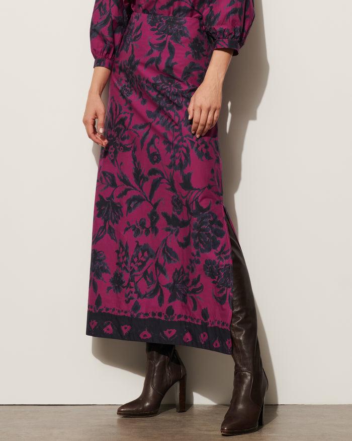 figue Ambre Skirt Ikat Floral Royal Purple