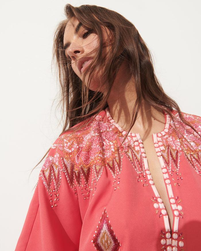 Figue Autumn Kaftan Sunset Coral