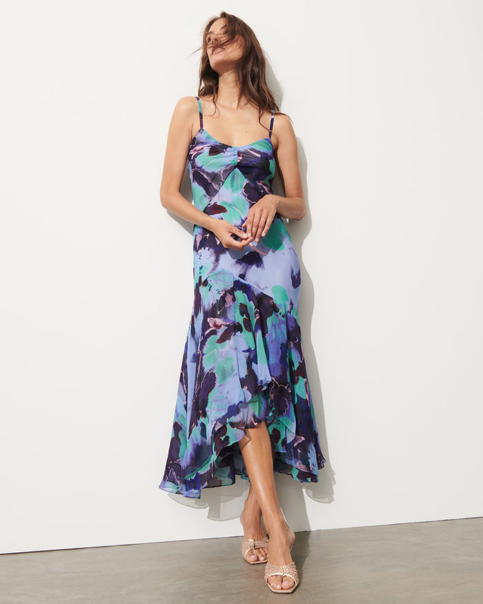 Figue Beryl Dress Pressed Petal Royal Dusk