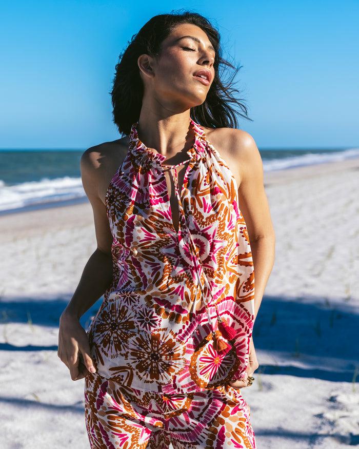 figue Betty Top Sunburst Medallion Azalea Pink