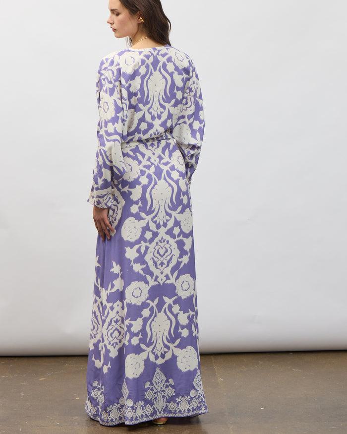 Figue Calico Dress Caspian Garden Amethyst Purple