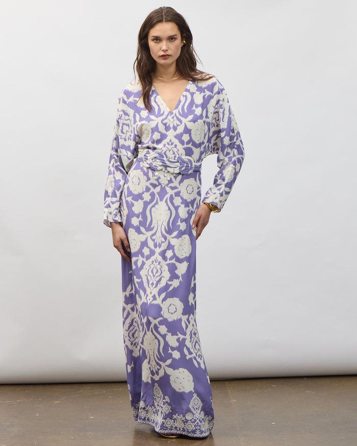 figue Calico Dress Caspian Garden Amethyst Purple