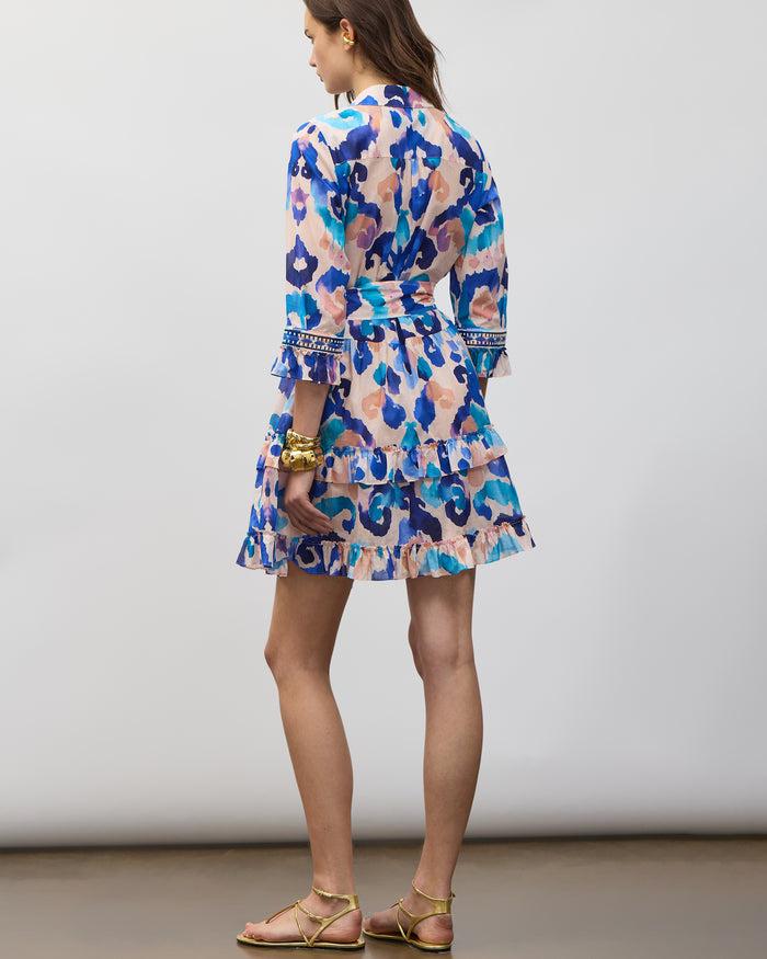 Figue Cami Dress Aquarelle Ikat Shell Pink