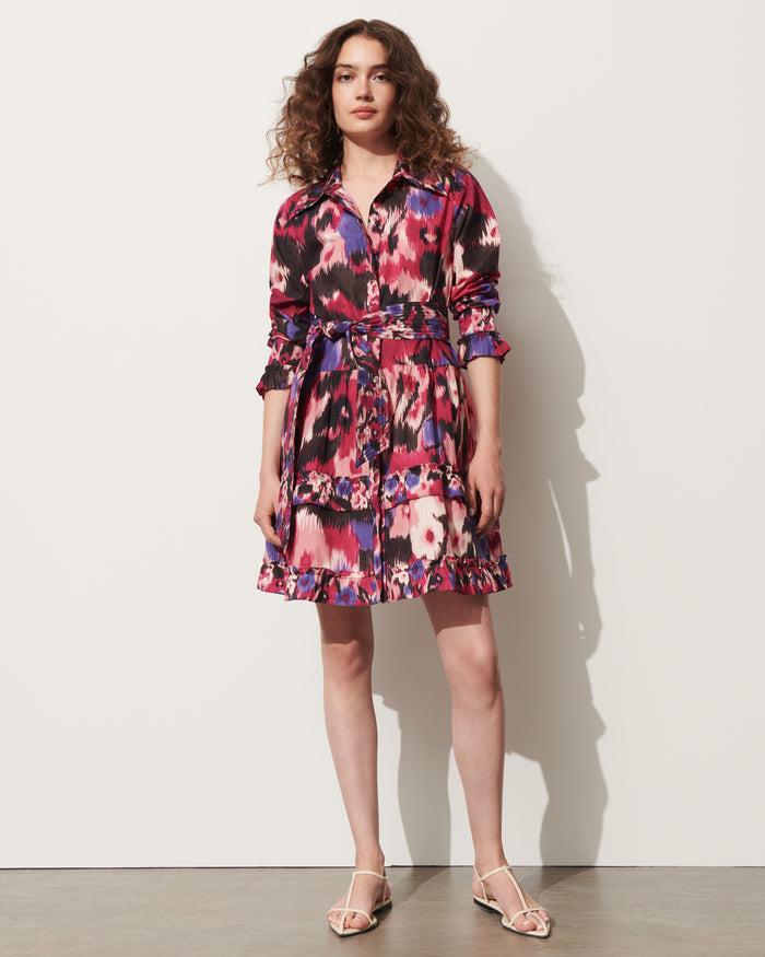 Figue Cami Dress Floral Melange Cranberry Pink