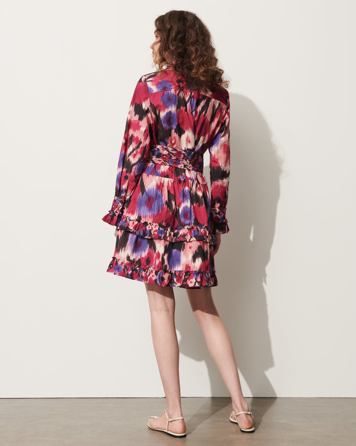 Figue Cami Dress Floral Melange Cranberry Pink