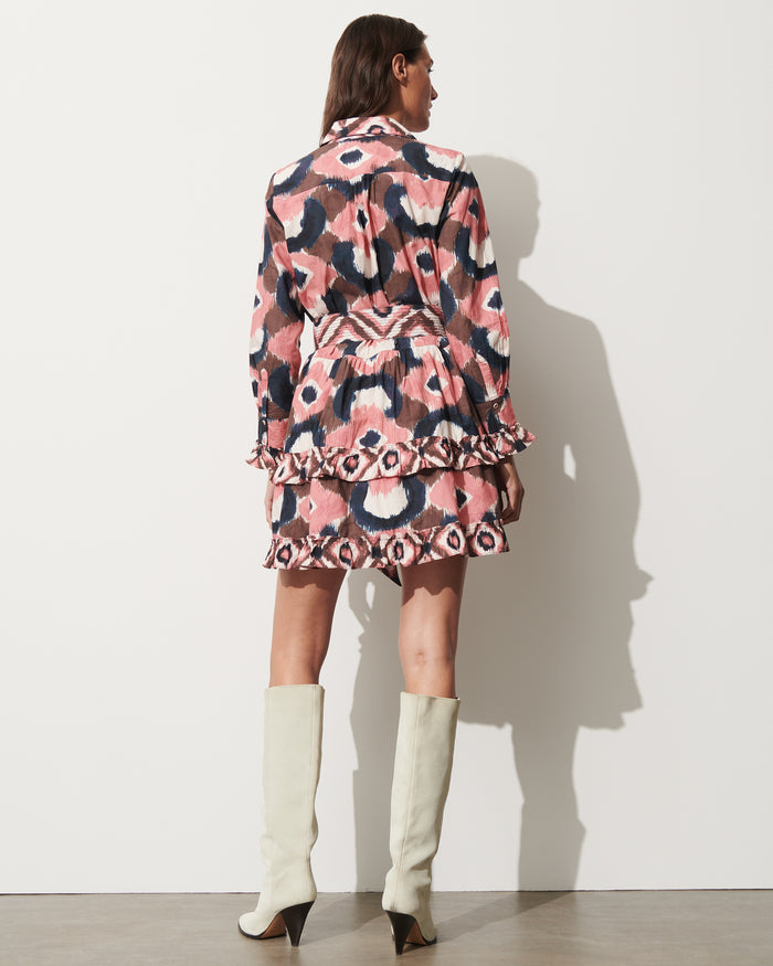 Figue Cami Dress Painterly Lock Chalk