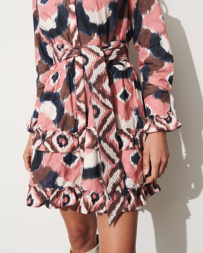 Figue Cami Dress Painterly Lock Chalk