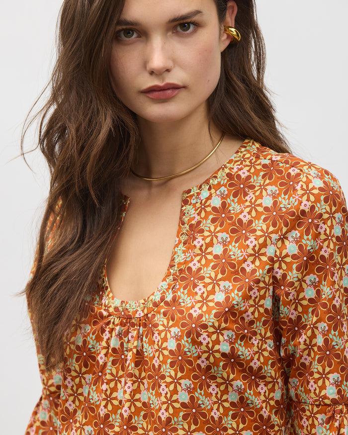 Figue Cortney Dress Bohemian Floral Burnt Sienna