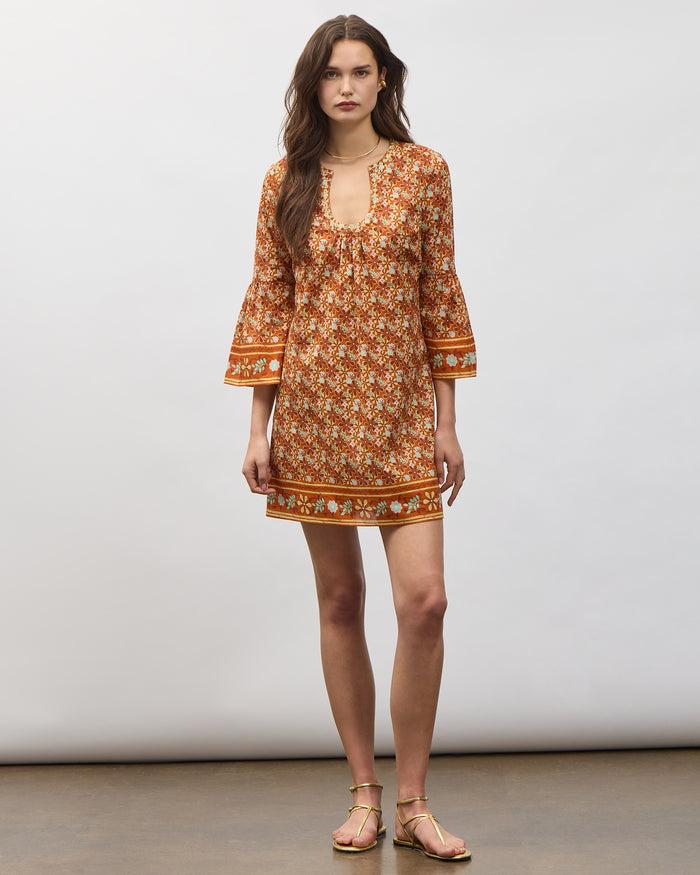 figue Cortney Dress Bohemian Floral Burnt Sienna