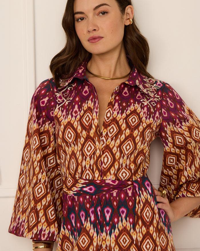 Figue Daisy Dress Graduated Ikat Multi