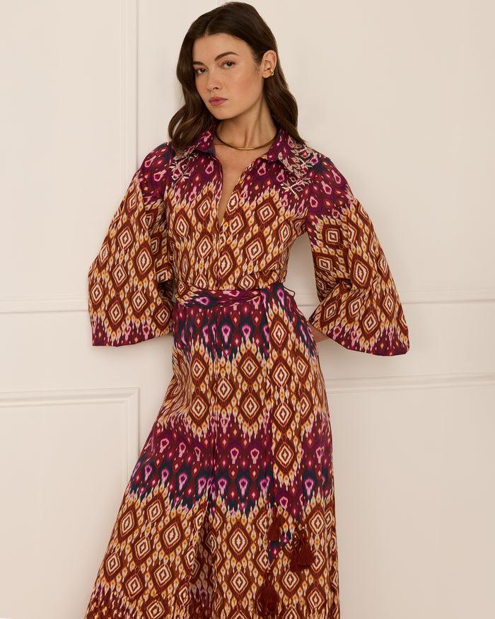 Figue Daisy Dress Graduated Ikat Multi