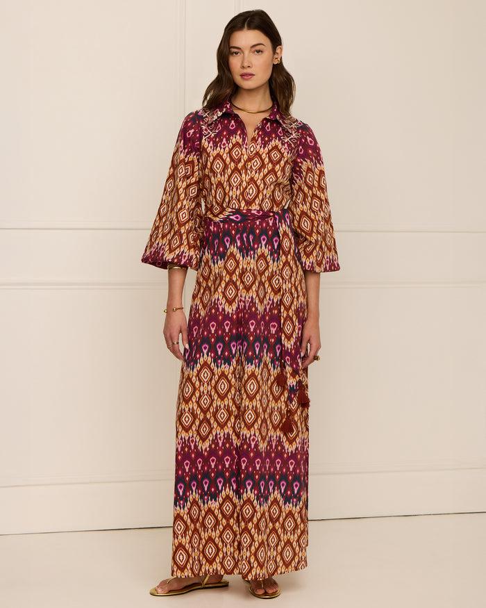 figue Daisy Dress Graduated Ikat Multi