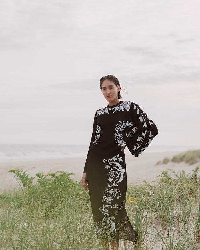 figue Dakota Sweater Skirt Onyx Black