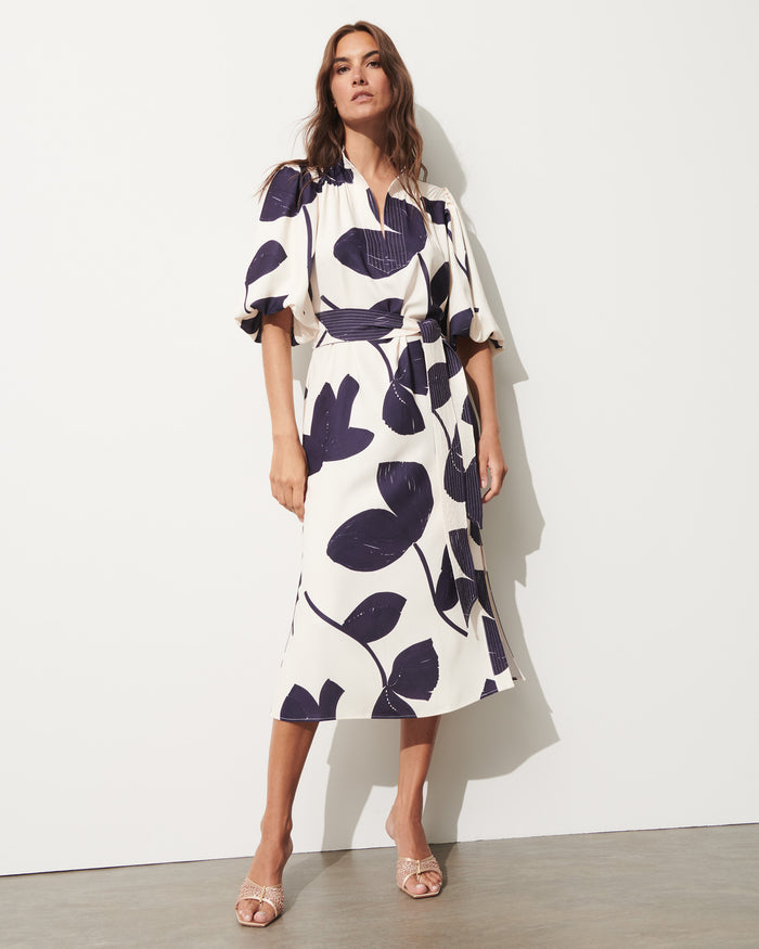 Figue Dani Dress Honeysuckle Floral Chalk