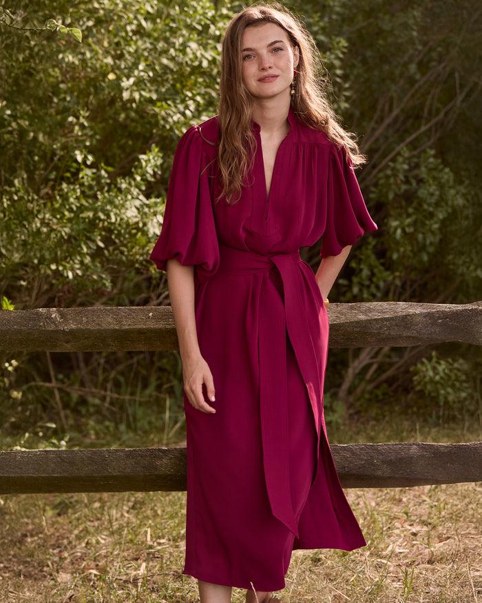 figue Dani Dress Sangria Red