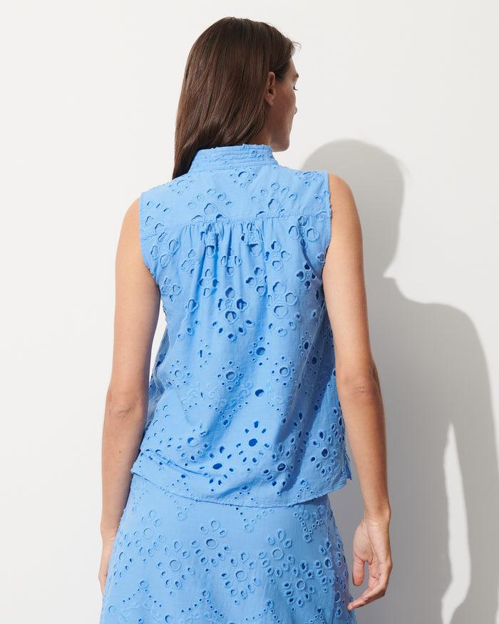 Figue Dani Sleeveless Top Surf Blue