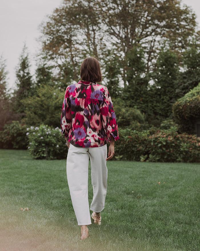 Figue Danilia Top Floral Melange Cranberry Pink