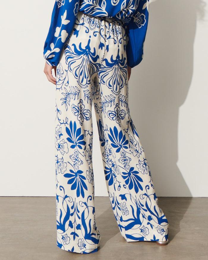 Figue Devon Pant Floral Filigree Chalk