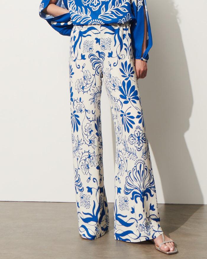 figue Devon Pant Floral Filigree Chalk