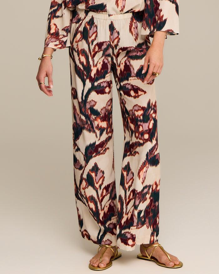 Figue Devon Pant Ikat Foliage Beach Beige