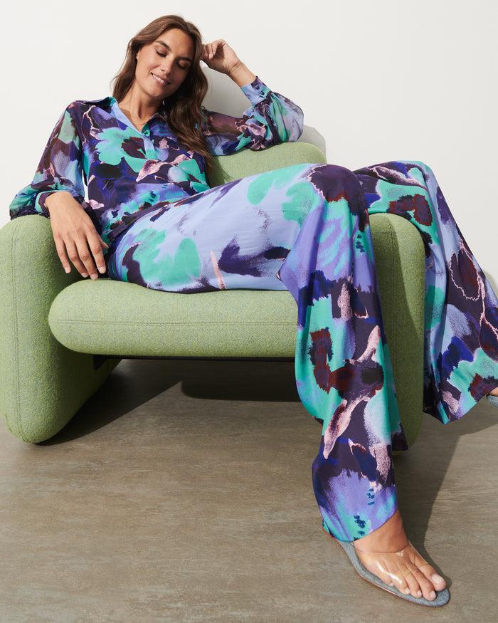 figue Devon Pant Pressed Petal Royal Dusk