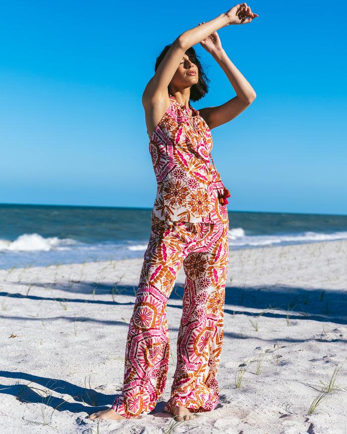 figue Devon Pant Sunburst Medallion Azalea Pink