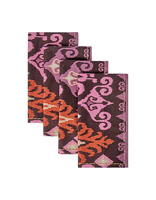 Figue Dinner Napkins Set Of 4 Dancing Ikat Ganache