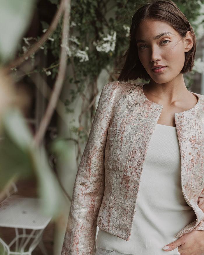 Figue Dori Jacket Brocade Bronze Gold