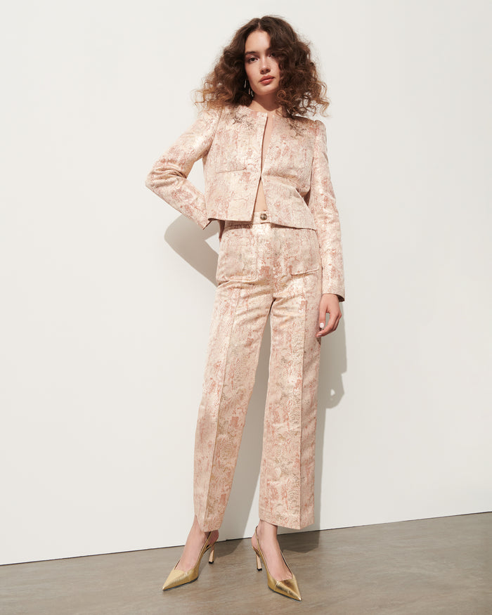 figue Dori Jacket Brocade Bronze Gold