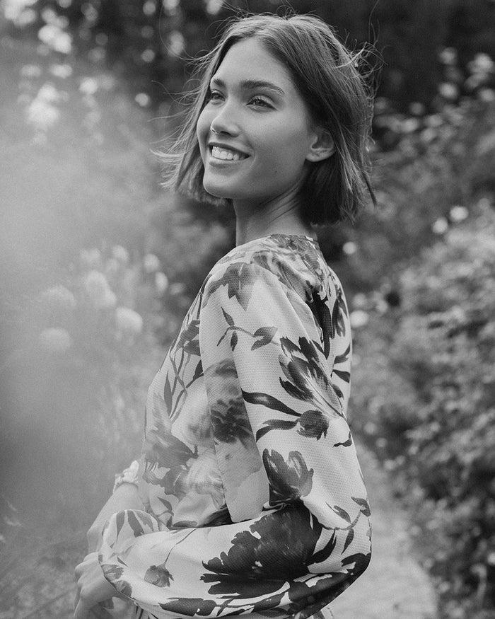 Figue Emani Dress Ethereal Bloom Chalk