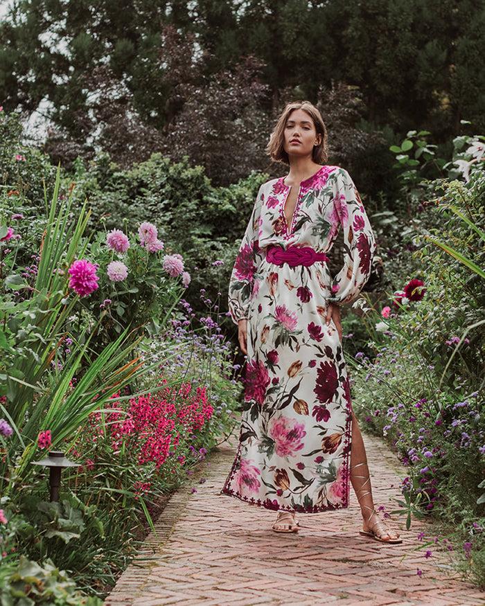 Figue Emani Dress Ethereal Bloom Chalk