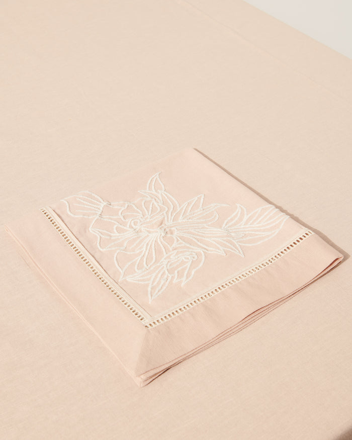 Figue Embroidered Napkin Set Of 4 Sahara Sand