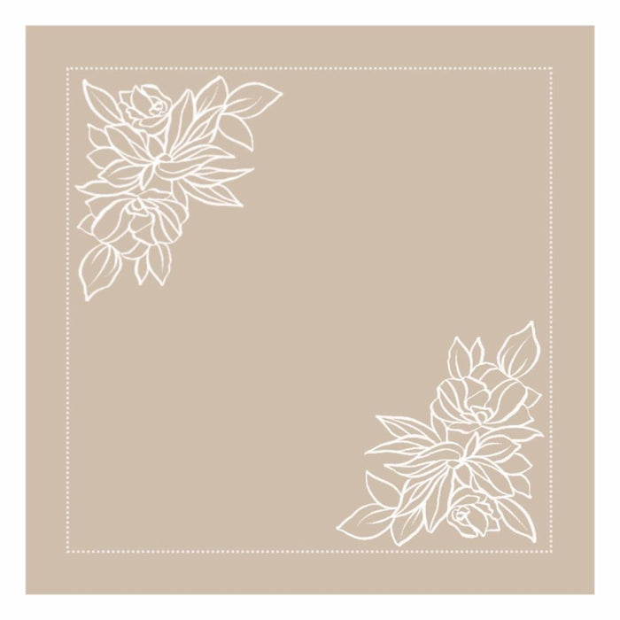 Figue Embroidered Napkin Set Of 4 Sahara Sand