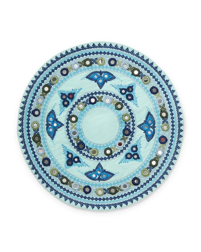 Figue Embroidered Placemat Set Of 4 Clear Blue