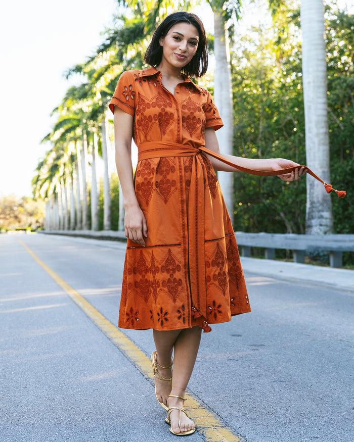 Figue Eva Dress Burnt Sienna