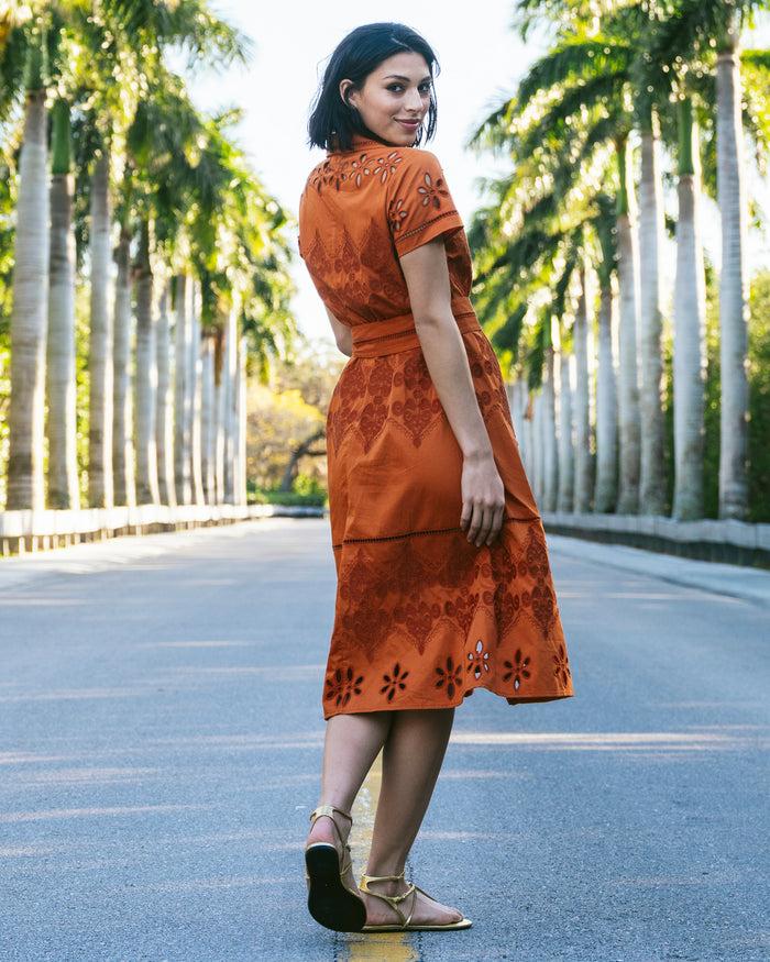 Figue Eva Dress Burnt Sienna