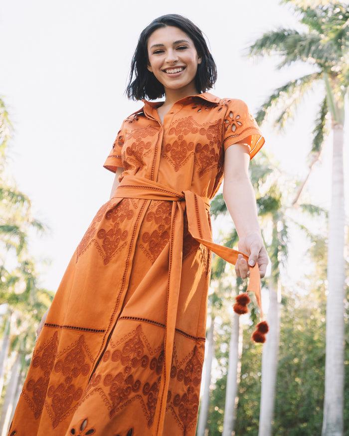 figue Eva Dress Burnt Sienna