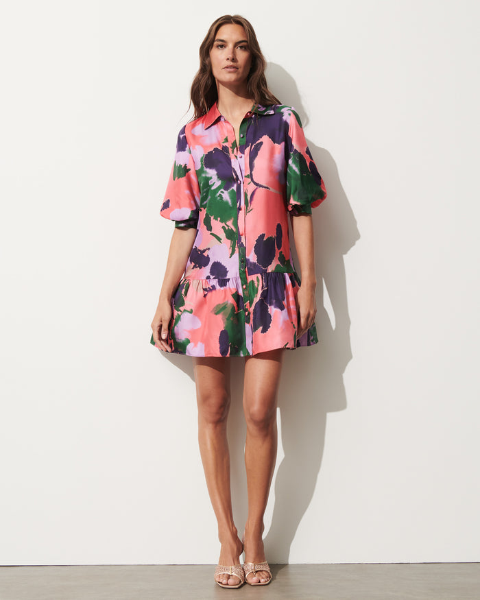 Figue Georgie Dress Pressed Petal Sunset Coral