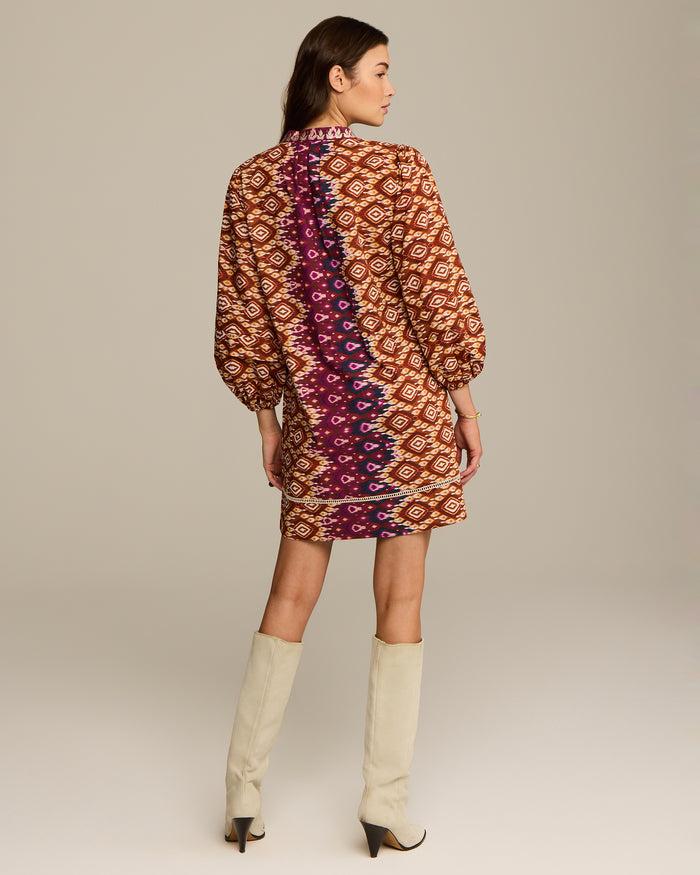 Figue Hailey Dress Graduated Ikat Multi